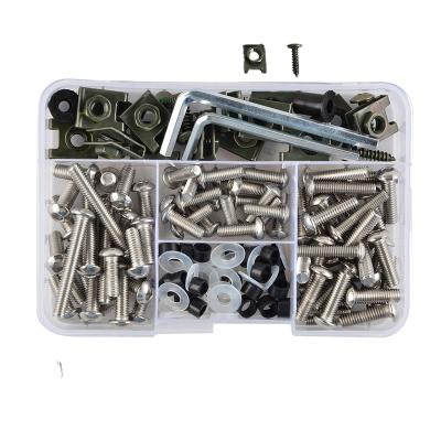 China ABS Shell WHSC Motorcycle High Impact Screw Lag Kit Bolt Kit 165PCS in one box packing for sale