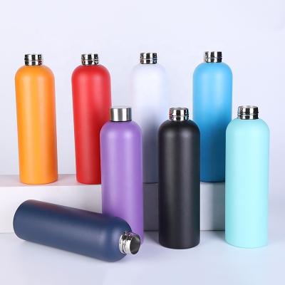 China BSCI Sustainable Double Wall Vacuum Insulated Thermos Flask Sport Water Bottle Food Grade Stainless Steel Small Mouth 350ml 500ml 750ml for sale