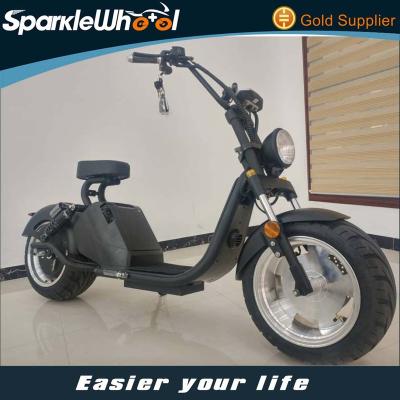 China Powerful fat tire 1500w harley 13 inch electric scooter city cocos for sale