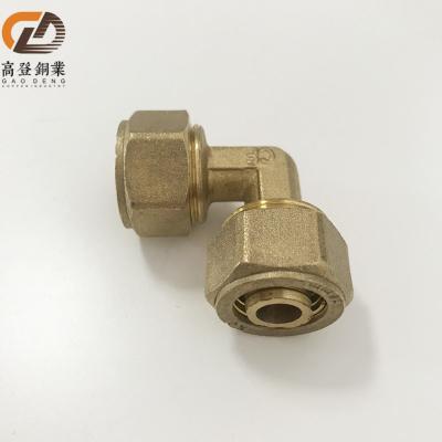 China Pex Pipe Fitting Corrosion Resistant Brass Female Equal 90 Degree Elbow Copper Tubing Pipe Connector for sale