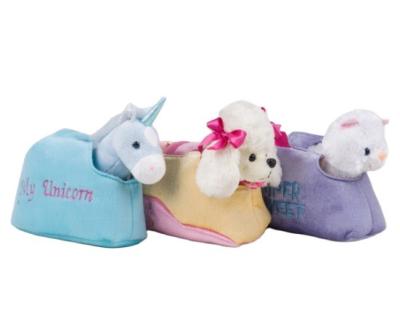 China Stuffed& plush toy soft stuffed pink long plush cat unicorn dog toys in purse carrier bag for sale