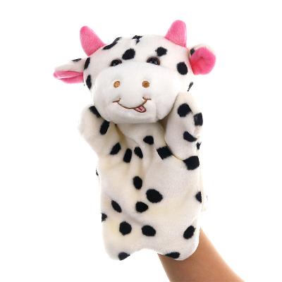 China Wholesale Custom Funny Stuffed Plush Toys Hand Puppet Monkey Rabbit Animal Cow For Sale for sale