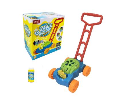 China HOT Hand-push bubble mowing machine and popular bubble toys mowing bubble machine game for kids (with 118mL bubble water) for sale