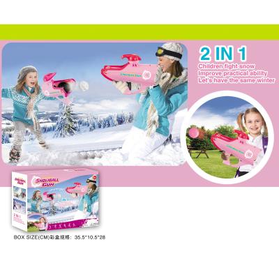 China Children's Outdoor Winter Snow Play Tool 2 In 1 Marine Snowball Gun Ball Gun Toy Set 35.5*10.5*28CM for sale