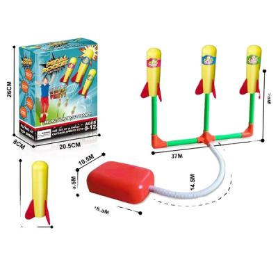 China Outdoor Sports Games Pedal Rocket Launcher Rocket Launcher Rocket Launcher Elastic Three Rocket Launcher Children's Toys YC0277765 for sale