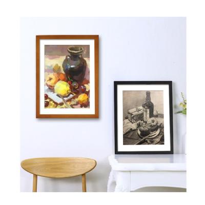 China Solid Wood Solid Wood Photo Frame Stand Up Large Wooden Photo Frame for sale