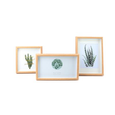 China High quality solid wood pine wood photo frame wooden three-dimensional creative photo frame for sale