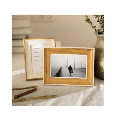 China Home Decor Simple Solid Wood Photo Frame Solid Wood Carved Wooden Picture Frame for sale