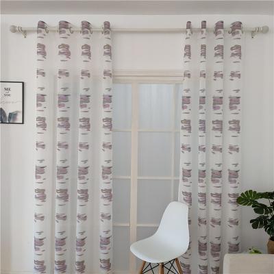 China Blackout Manufacturer Price Color Cut Flowers Modern Minimalist Style Bedroom Curtains Sheer Tulle Curtains for sale