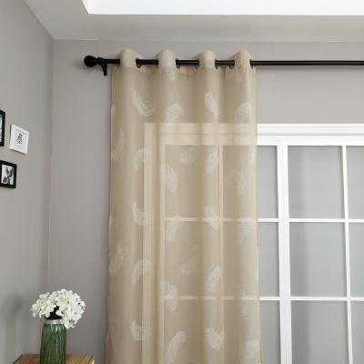 China 2020 Blackout Hot Selling New Design Ready Made Foam Printing Soft Camel Curtains for sale