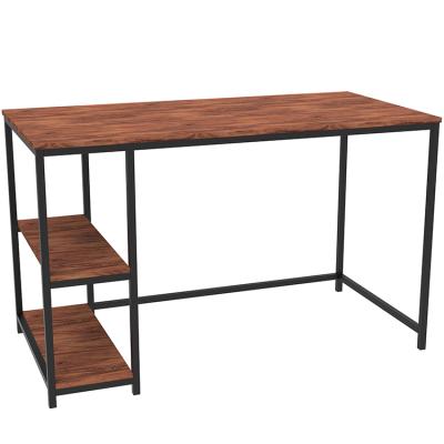 China Modern 47 Inch Metal Iron Oak Convertible Home Office Wood Leg Writing Computer Laptop Desk Table for sale