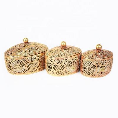 China Wholesale Decoration Metal Iron Bronze Set Lightweight Unique Decorative Jewelry Box for sale