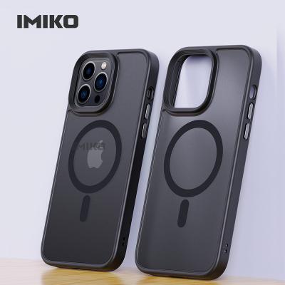 China IMIKO Magsafes Shockproof Luxury PC Silicone TPU New Shockproof Case for iphone 12 max 13 pro 14 pro magsafes cover case for sale