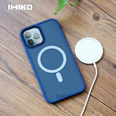 China IMIKO Camera Lens Shockproof Pad Frosted Silicon Case for max 12 pro 13 pro magsafes iphone12 mini case dual layer for sale