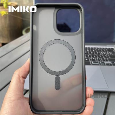 China IMIKO Shockproof Frosted New Matte Shockproof Armor Case Matte Cover For iphone 12 pro Magsafes 13 14 max cases for sale