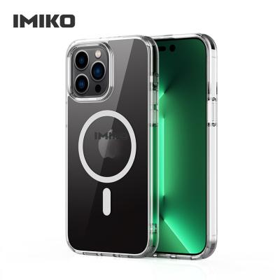 China IMIKO Shockproof Transparent Clear Magsafing Magnetic For iphone 14 Max Pro Series Magnetic Case for sale