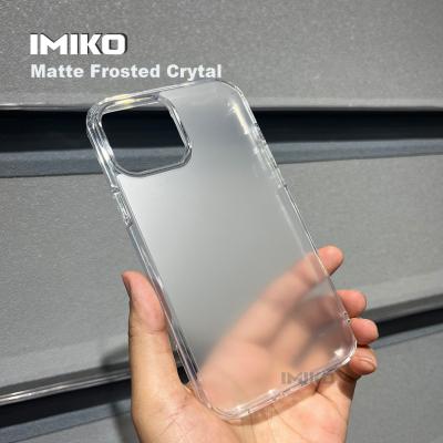 China IMIKO Crytal Shockproof Translucent Shockproof Armor Matte Case Cover For Pro Case 12 13 14 Max Glass Back for sale