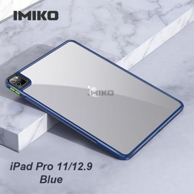 China Luxury and Business Size Quality Transparent Tablet TPU PC Back Case for iPad Air 11 Pro 12.9 Pro Shockproof Case with Right Pencil Holder for sale