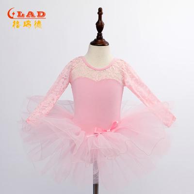 China Baby White Cotton Anti-wrinkle Competitive Price Ballet Dress Floral Layered Knitting Girls Tutu Dress for sale