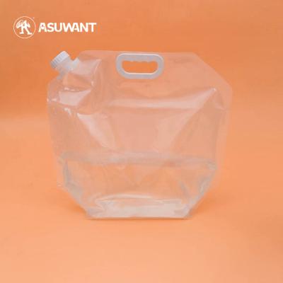 China Recyclable 500ML Stand Up Transparent Plastic Laundry Detergent Bag Water Pack Liquid Pouch With Corner Spout for sale