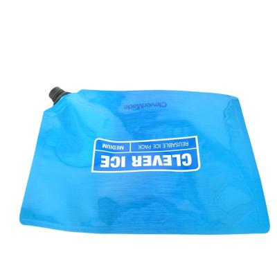 China Safety Plastic Customized Logo Glossy Liquid Bags With Huge Capacity Spout Pouches For Water for sale