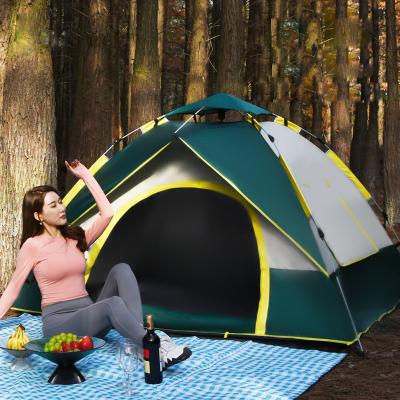 China Jetshark Portable 3-4 Persons Outdoor Camping Tents 4 Season Pop Skirt Tent Double Layer Survival Waterproof Automatic Hike Tent for sale