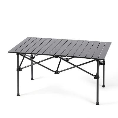 China Metal Camping Kitchen Picnic Table Durable Collapsible Folding Rolling Aluminum Camping Multifunctional for sale