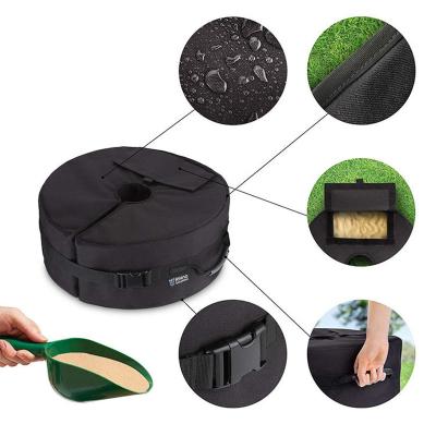 China Fixed Black Tent Umbrella Sun Sandbag Outdoor Round Round Sandbag Fixed Outdoor Windproof Sandbag Windproof for sale