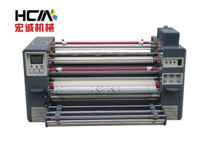 China Automatical Roll To Roll Heat Transfer Printing Roller Press Machine Red + Grey for sale