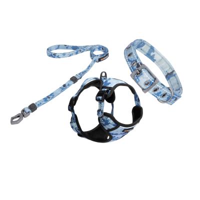 China Dogness Latest Padded Design Custom Camouflage Pet Leash Collar Harness Set For All Ages Dog Leash Set for sale