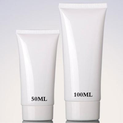 China PE Material Cosmetics 50ml/100ml Facial Packaging Tube Plastic Empty Cosmetic Detergent Tube for sale