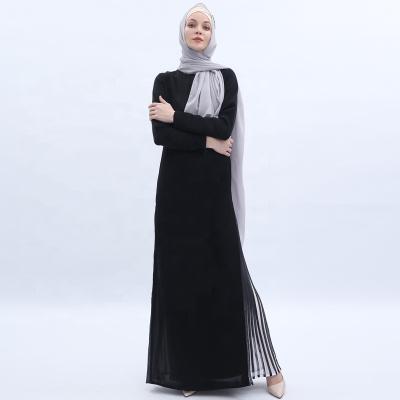 China 2019 Fashion Joint Design The Latest Your Own One Piece Muslim Dresses Dubai Abaya Black Islamic Clothing Women for sale