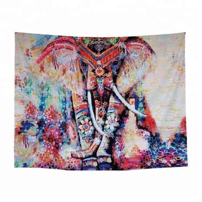 China Wholesale Custom Tapestry Full Color Digital Printing Indian Mandala Elephant Wall Tapestry Stability Wholesale Custom Tapestry for sale