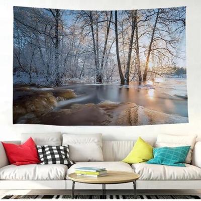 China Peaceful Digital 3D Printing Tapestry Fabric Wall Hanging for sale