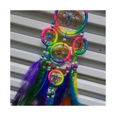 China Holiday decoration & New Design Multi Color Charm Gift Mini Handmade Dream Catcher Key Chain for sale