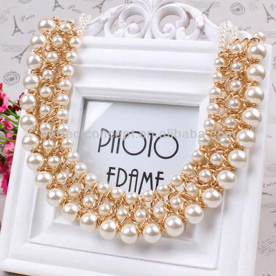 China 2014 New Design Acrylic Hot Sale Weave Bead Necklace Jewelry for sale