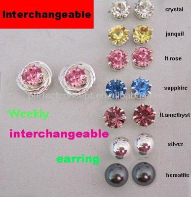 China Hot Selling Weekly Changeable ALLOY Earring Changeable Jewelry for sale