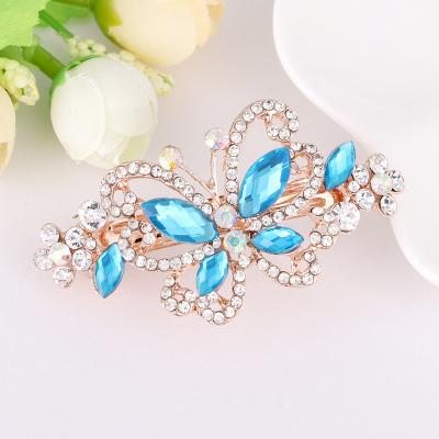 China High Grade Sweet Fashion Hair Clip Design Butterfly Hair Claw Clip Korean Rhinestone for sale