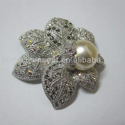 China The ALLOY flower brooch/wholesale/3D rhinestone/scarf cut/exquisite/fine brooch scarf clip for sale