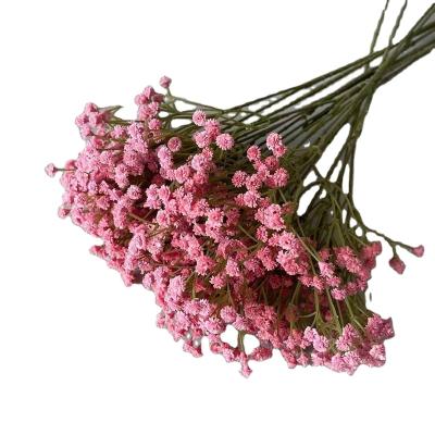 China Outstanding Quality Plastic Valentine Gift Dried Baby Breath Flowers Artificial Gypsophila Babysbreath Dry Preserved Artificial Flowers for sale