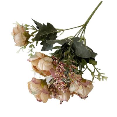 China Wholesale Cheap Silk Grade Plastic Peonies For Home Decor Artificial Flowers for sale