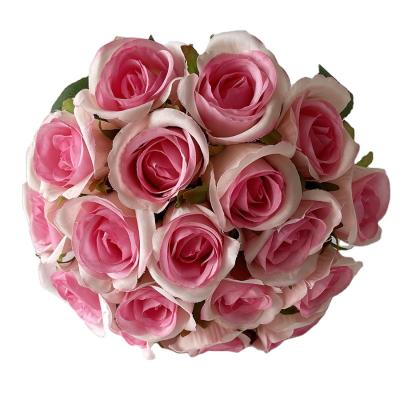 China Hot Sales Artificial Flower Wedding Silk Home Decorative Flowers Bouquets Rose Artificial Valentine's Day Flowers for sale