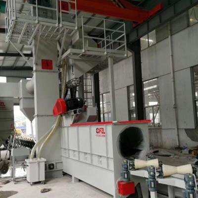 China Steel plate exterior cleaning steel pipe inner and outer wall shot blasting machine is used for wind power generation for sale