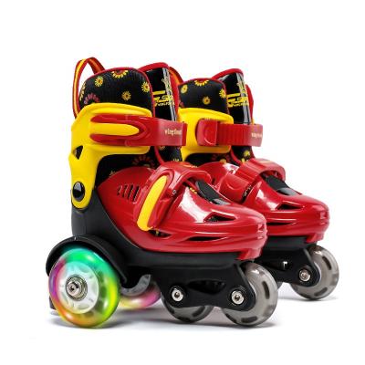 China Fashion\Wholesale Durable\Comfortable Kids Roller Skates Adjustable Roller Shoes Instant Set Baby Double Row for sale