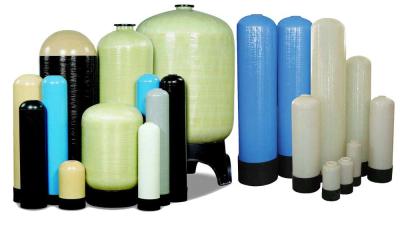 China Strong Fiberglass FRP Softener Vessel , 150psi Water Softener Tanks Custom Thickness for sale