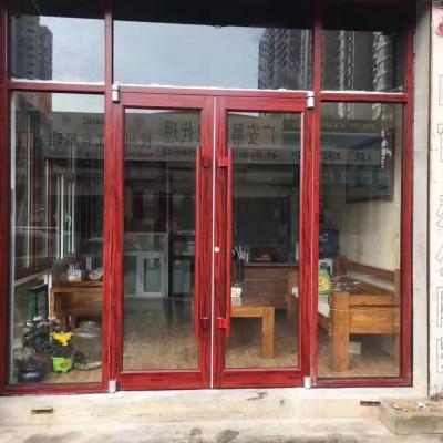 China China Supplier Waterproof Aluminum Frame Front Door KFC Entry Swing Door for sale