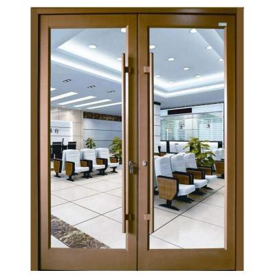 China Hurricane Proof Modern Aluminum Swing Door Double Glazed Fire Door Prices Double Glazed Front Entrances for sale