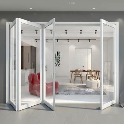 China Customized Horizontal Folding Modern Aluminum Glass Sound Insulation Classic Design Classic Aluminum Alloy Glass Sound Insulation 5 Years for sale