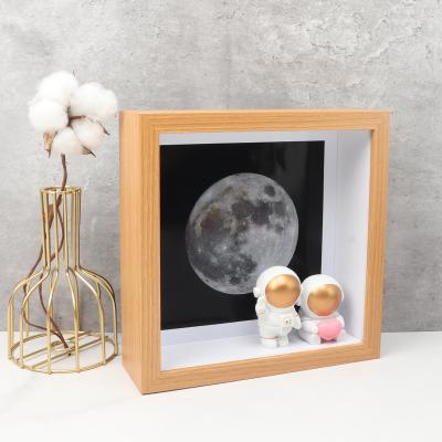 China DIY Shade Box Customize A4 Wall Art Square DIY Wooden Picture Wholesale Photo Sight Blind Toys 3D Deep Shadow Box Sight Display With Glass for sale