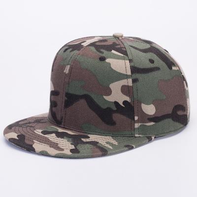 China Wholesale Custom JOINT Logo Flat Brim Plain Snapback Hat 6 Panel Blank Camouflage Hats Snap Back Sports Hat and Cap for sale